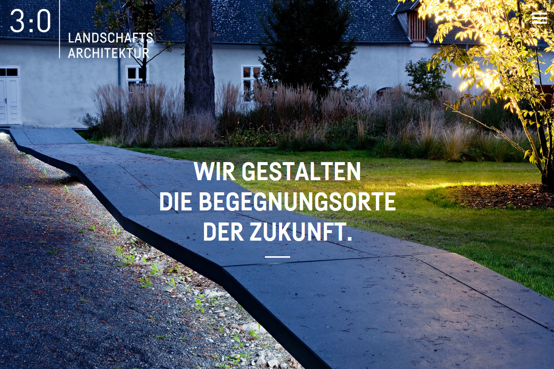 sitedefinition / CMS / Website / Webdesign / 3:0 Landschaftsarchitektur